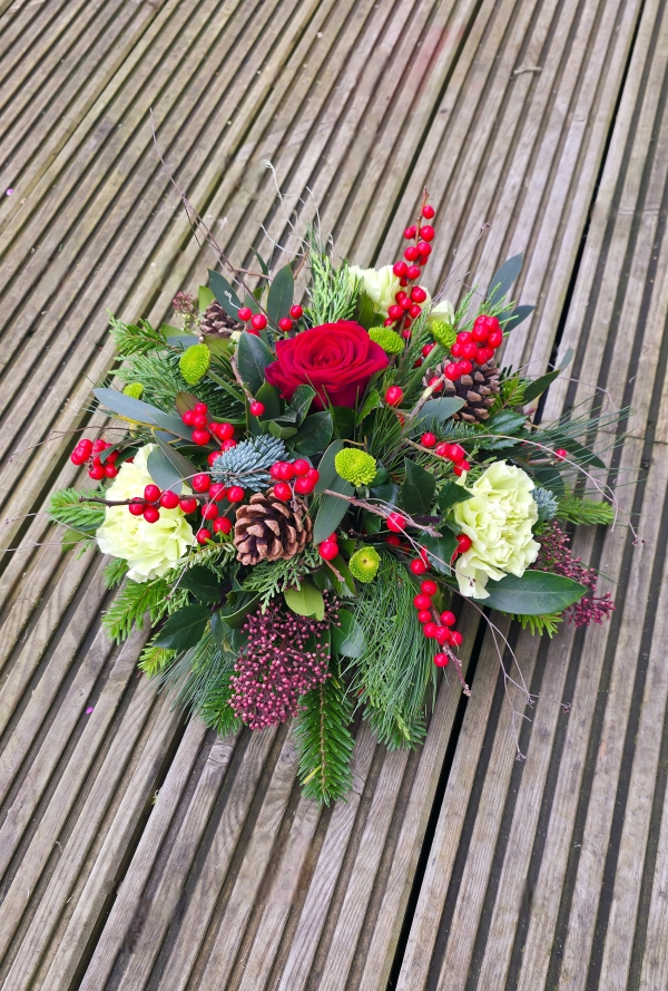 Christmas Grave Posy
