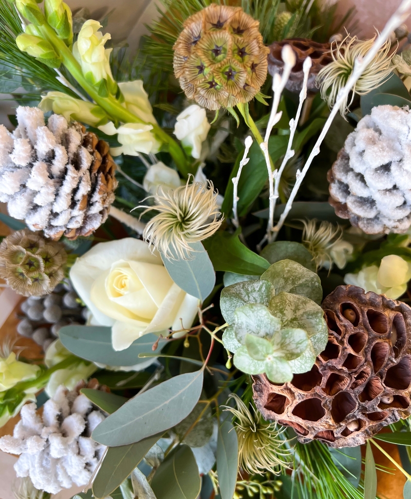 Frosted Christmas Bouquet In Water