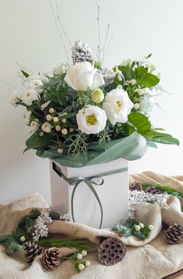 Frosted Christmas Bouquet In Water