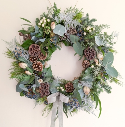 Silent Night Door Wreath